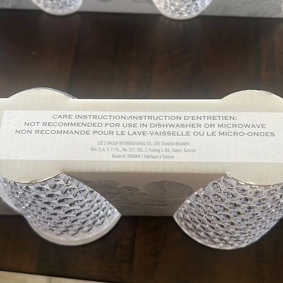 NWT Shabby Chic 2 sets of 4 acrylic drinkware 12.5 oz cups with hexagonal design - Picture 6 of 6